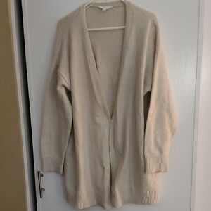 Time and Tru Cream Open-Front Cardigan